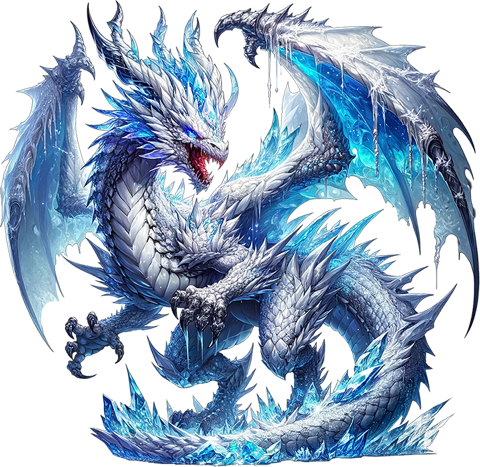 Frost Wyrm, a serpent of the Drowned Realm.