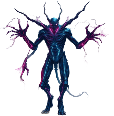Neon Wraith, a spirit of the Necropolis.