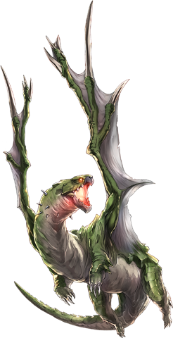Verdant Drake, a beast of the Haunted Grove.